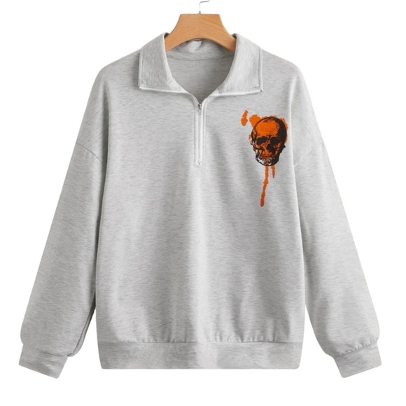 Do It Anyway Mental Health graphic quarter zip raglan pullover sweatshirt small - Picture 2 of 10